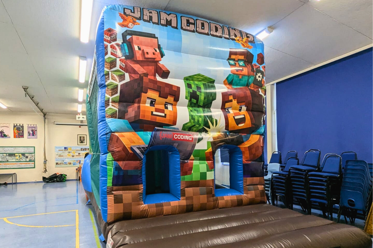 Inflatable at Lancashire Easter Holiday Club